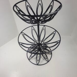 Black Metal Tiered Fruit Basket